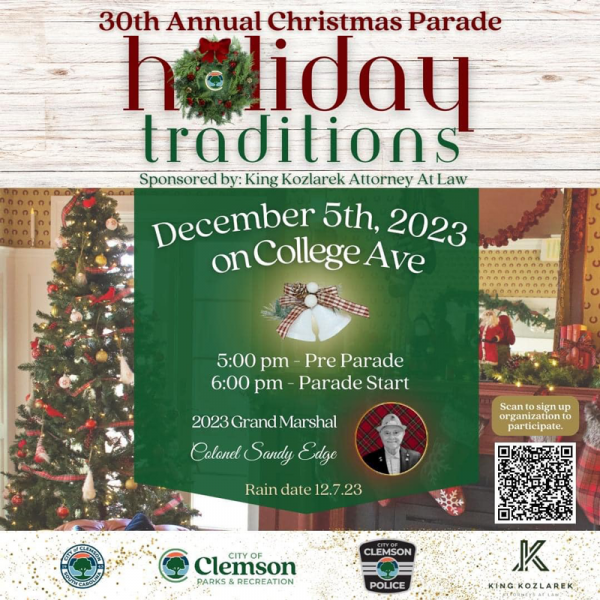 Image for event: Clemson Christmas Parade 🚐